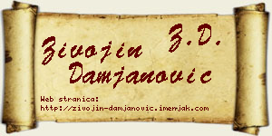 Živojin Damjanović vizit kartica